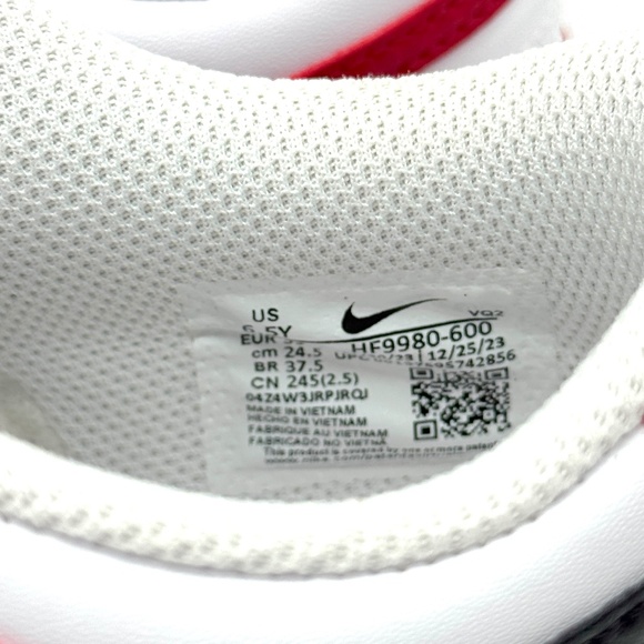 Nike Dunk Low Red Black Toe 6.5 Youth / 8 Womens New HF9980-600 - Picture 4 of 11